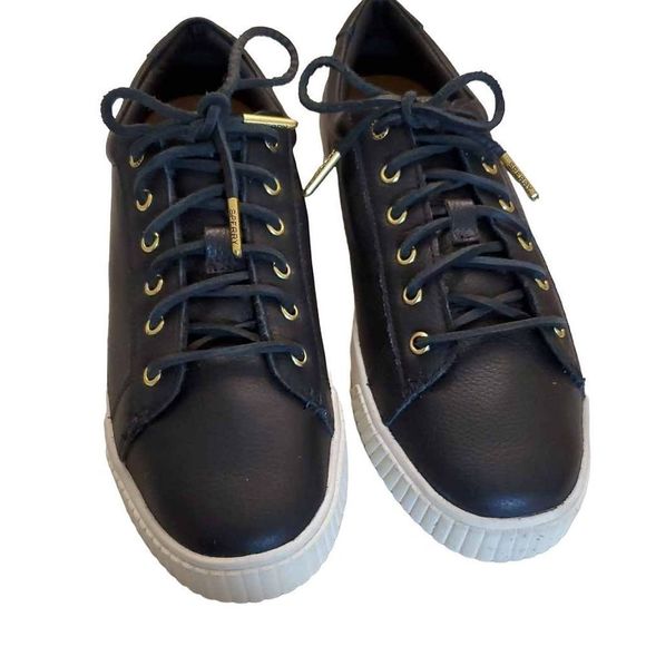 Sperry Shoes - Sperry Anchor Plushwave LTT Leather Sneaker Womens Size 10 Black